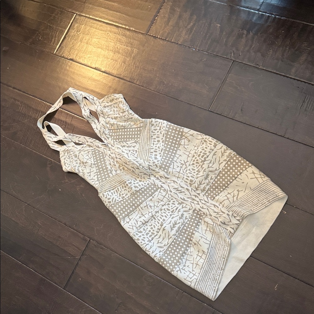 Herve Leger Cream and Beige Bandage dress sold as is